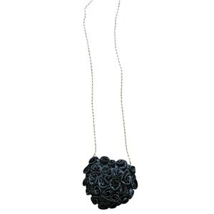 Black Rose Haute Couture Pattern Crossbody Bag